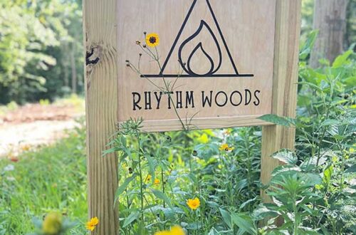 Rhythm Woods road sign