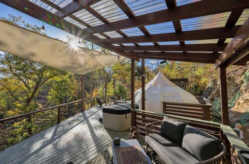 campsite view from the dinning area